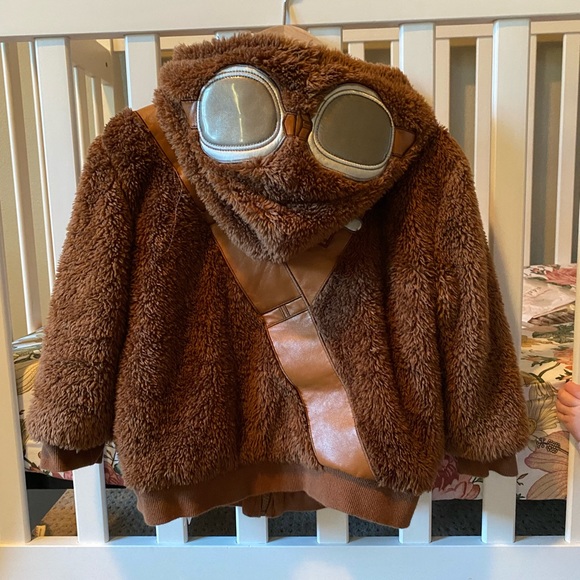 DISNEY limited edition brown Sherpa toddler boys hoodie sweatshirt unisex girls - Picture 5 of 7